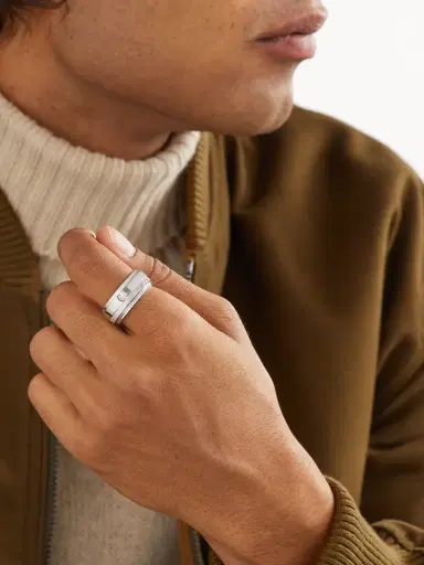 Piaget Possession Large Engraved 18-Karat White Gold Diamond Ring - Men | Thumbnail 2 Piaget Possession Large Engraved 18-Karat White Gold Diamond Ring - Men | Thumbnail 2