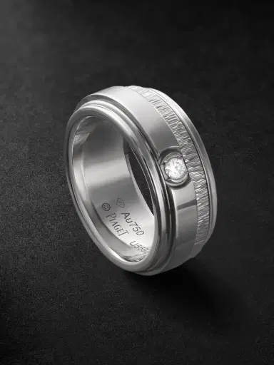 Piaget Possession Large Engraved 18-Karat White Gold Diamond Ring - Men | Thumbnail 1 Piaget Possession Large Engraved 18-Karat White Gold Diamond Ring - Men | Thumbnail 1