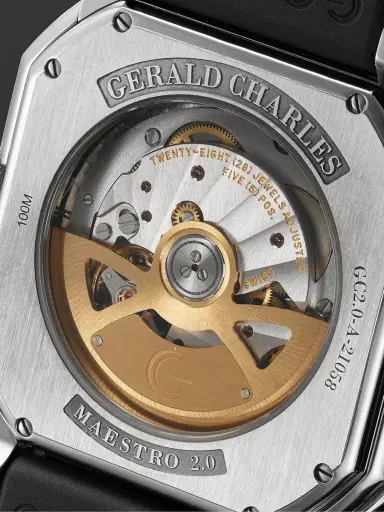 Gerald Charles Maestro 2.0 Ultra-Thin Automatic 39mm Stainless Steel and Rubber Watch, Ref. No. GC2.0-A-00 - Men | Thumbnail 3 Gerald Charles Maestro 2.0 Ultra-Thin Automatic 39mm Stainless Steel and Rubber Watch, Ref. No. GC2.0-A-00 - Men | Thumbnail 3