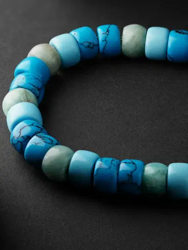 Carolina Bucci Mykonos Forte Beads Blackened Gold Multi-Stone Bracelet - Men | Thumbnail 4 Carolina Bucci Mykonos Forte Beads Blackened Gold Multi-Stone Bracelet - Men | Thumbnail 4