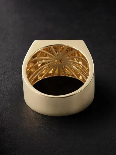 Sydney Evan Pyramid Gold, Diamond and Turquoise Ring - Men | Thumbnail 3 Sydney Evan Pyramid Gold, Diamond and Turquoise Ring - Men | Thumbnail 3