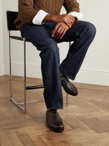 J.M. Weston 180 Full-Grain Leather Penny Loafers - Men | Thumbnail 2