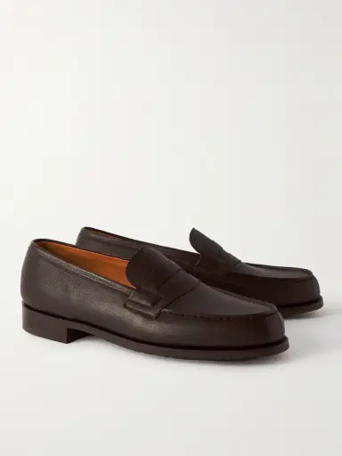 J.M. Weston 180 Full-Grain Leather Penny Loafers - Men | Thumbnail 3