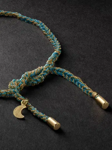 Carolina Bucci Lucky Wisdom Gold and Silk Bracelet - Men | Thumbnail 3 Carolina Bucci Lucky Wisdom Gold and Silk Bracelet - Men | Thumbnail 3