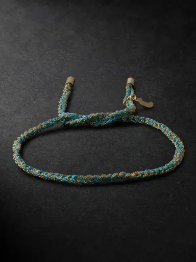 Carolina Bucci Lucky Wisdom Gold and Silk Bracelet - Men | Thumbnail 1 Carolina Bucci Lucky Wisdom Gold and Silk Bracelet - Men | Thumbnail 1