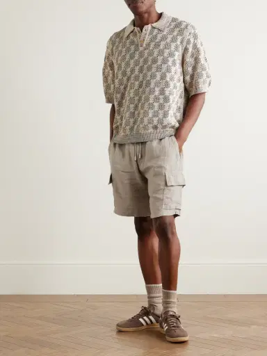 Vilebrequin Straight-Leg Linen Drawstring Cargo Shorts - Men | Thumbnail 2 Vilebrequin Straight-Leg Linen Drawstring Cargo Shorts - Men | Thumbnail 2