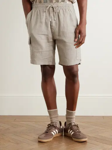 Vilebrequin Straight-Leg Linen Drawstring Cargo Shorts - Men | Thumbnail 3 Vilebrequin Straight-Leg Linen Drawstring Cargo Shorts - Men | Thumbnail 3