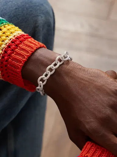 Carolina Bucci 1885 Links White Gold Bracelet - Men | Thumbnail 2 Carolina Bucci 1885 Links White Gold Bracelet - Men | Thumbnail 2