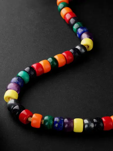 Carolina Bucci Formentera Forte Beads Gold Multi-Stone Necklace - Men | Thumbnail 4 Carolina Bucci Formentera Forte Beads Gold Multi-Stone Necklace - Men | Thumbnail 4