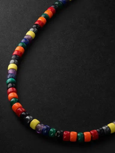 Carolina Bucci Formentera Forte Beads Gold Multi-Stone Necklace - Men | Thumbnail 5 Carolina Bucci Formentera Forte Beads Gold Multi-Stone Necklace - Men | Thumbnail 5