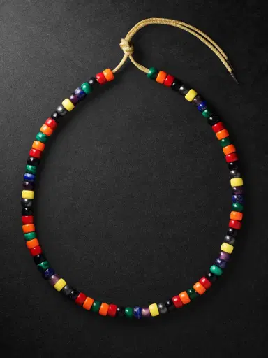 Carolina Bucci Formentera Forte Beads Gold Multi-Stone Necklace - Men | Thumbnail 1 Carolina Bucci Formentera Forte Beads Gold Multi-Stone Necklace - Men | Thumbnail 1