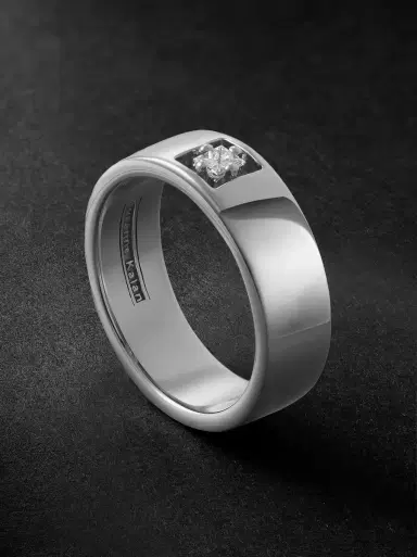 Suzanne Kalan 18-Karat White Gold Diamond Ring - Men | Thumbnail 1