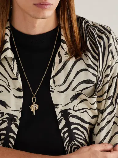 Sydney Evan Gold Diamond Pendant Necklace - Men | Thumbnail 2 Sydney Evan Gold Diamond Pendant Necklace - Men | Thumbnail 2