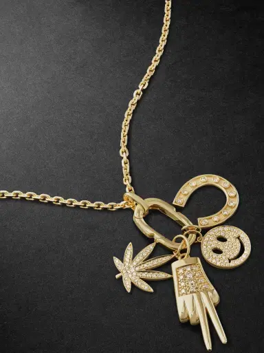 Sydney Evan Gold Diamond Pendant Necklace - Men | Thumbnail 4 Sydney Evan Gold Diamond Pendant Necklace - Men | Thumbnail 4