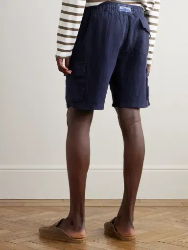 Vilebrequin Straight-Leg Linen Drawstring Cargo Shorts - Men | Thumbnail 4 Vilebrequin Straight-Leg Linen Drawstring Cargo Shorts - Men | Thumbnail 4