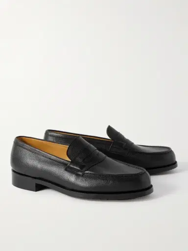 J.M. Weston 180 Full-Grain Leather Penny Loafers - Men | Thumbnail 3