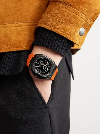 Bell & Ross BR-X5 Carbon Orange Limited Edition Automatic Chronometer DLC-Coated Titanium Watch, Ref. BRX5R-BO-TC/SRB - Men | Thumbnail 2 Bell & Ross BR-X5 Carbon Orange Limited Edition Automatic Chronometer DLC-Coated Titanium Watch, Ref. BRX5R-BO-TC/SRB - Men | Thumbnail 2