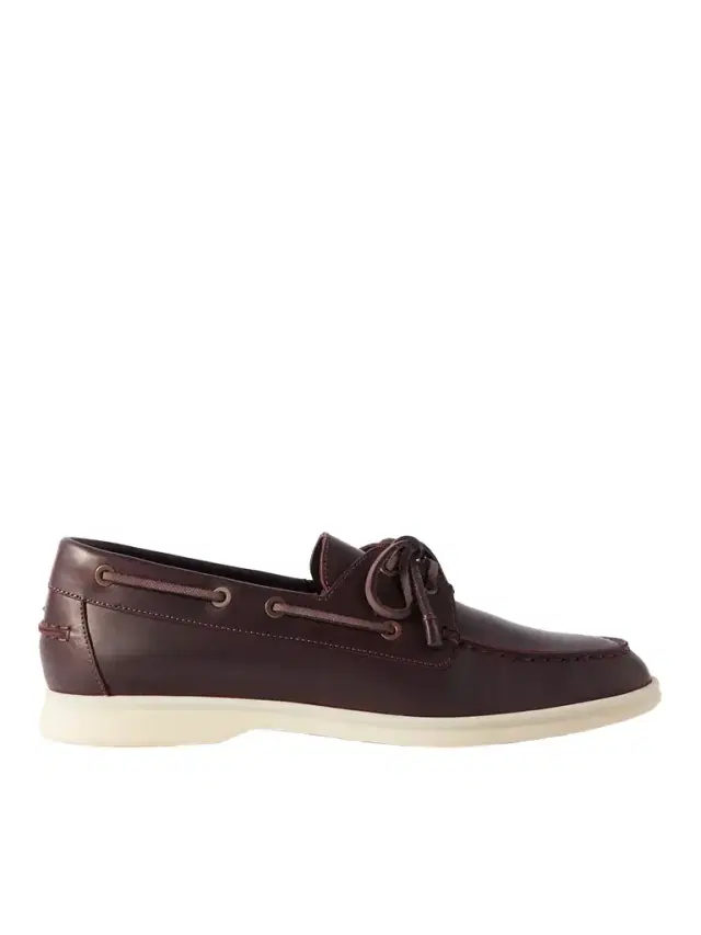 Loro Piana Leather Boat Shoes - Men