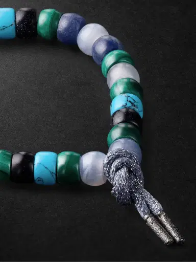 Carolina Bucci Portofino Forte Beads White Gold Multi-Stone Bracelet - Men | Thumbnail 3 Carolina Bucci Portofino Forte Beads White Gold Multi-Stone Bracelet - Men | Thumbnail 3