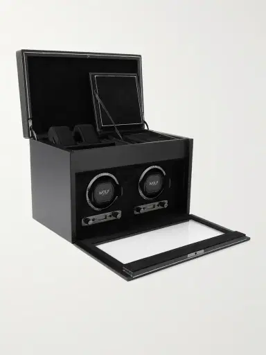 Wolf Pebble-Grain Vegan Leather Double Watch-Winder - Men | Thumbnail 2 Wolf Pebble-Grain Vegan Leather Double Watch-Winder - Men | Thumbnail 2