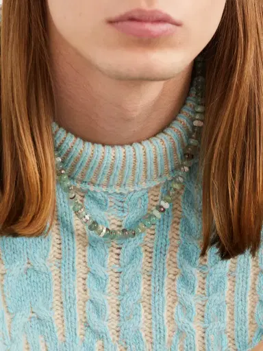 Sydney Evan Gold, Aquamarine and Diamond Beaded Necklace - Men | Thumbnail 2 Sydney Evan Gold, Aquamarine and Diamond Beaded Necklace - Men | Thumbnail 2