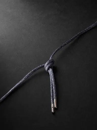 Carolina Bucci Florentine Finish Key White Gold Lurex Pendant Necklace - Men | Thumbnail 3 Carolina Bucci Florentine Finish Key White Gold Lurex Pendant Necklace - Men | Thumbnail 3