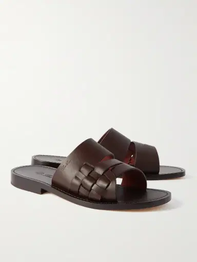 Loro Piana Sea-Pacific Walk Braided Leather Slides - Men | Thumbnail 4 Loro Piana Sea-Pacific Walk Braided Leather Slides - Men | Thumbnail 4