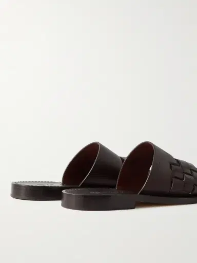 Loro Piana Sea-Pacific Walk Braided Leather Slides - Men | Thumbnail 5 Loro Piana Sea-Pacific Walk Braided Leather Slides - Men | Thumbnail 5