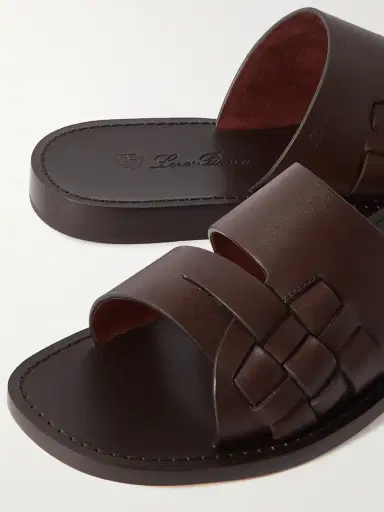 Loro Piana Sea-Pacific Walk Braided Leather Slides - Men | Thumbnail 6 Loro Piana Sea-Pacific Walk Braided Leather Slides - Men | Thumbnail 6