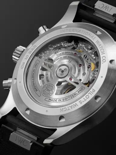 IWC SCHAFFHAUSEN Pilot's Automatic Chronograph 43mm Stainless Steel and Leather Watch, Ref. No. IW378001 - Men | Thumbnail 3