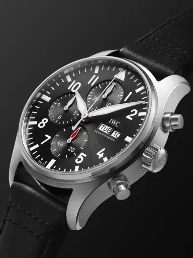 IWC SCHAFFHAUSEN Pilot's Automatic Chronograph 43mm Stainless Steel and Leather Watch, Ref. No. IW378001 - Men | Thumbnail 4