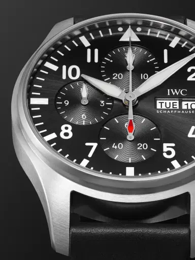 IWC SCHAFFHAUSEN Pilot's Automatic Chronograph 43mm Stainless Steel and Leather Watch, Ref. No. IW378001 - Men | Thumbnail 6