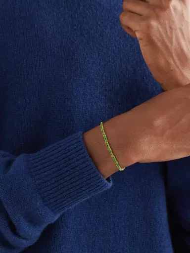 Carolina Bucci Lucky Money Gold and Silk Bracelet - Men | Thumbnail 2