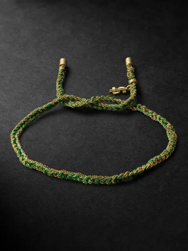 Lucky Money Gold and Silk Bracelet - Men