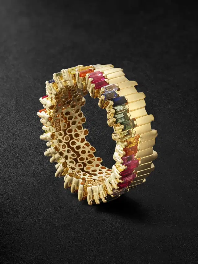 18-Karat Gold Sapphire Ring - Men