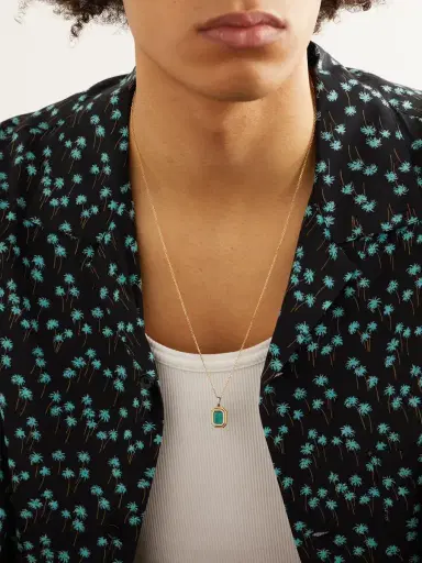 MAOR Equinox XSmall 18-Karat Gold, Platinum and Emerald Pendant - Men | Thumbnail 2 MAOR Equinox XSmall 18-Karat Gold, Platinum and Emerald Pendant - Men | Thumbnail 2