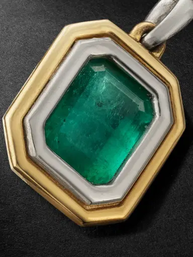 MAOR Equinox XSmall 18-Karat Gold, Platinum and Emerald Pendant - Men | Thumbnail 3 MAOR Equinox XSmall 18-Karat Gold, Platinum and Emerald Pendant - Men | Thumbnail 3