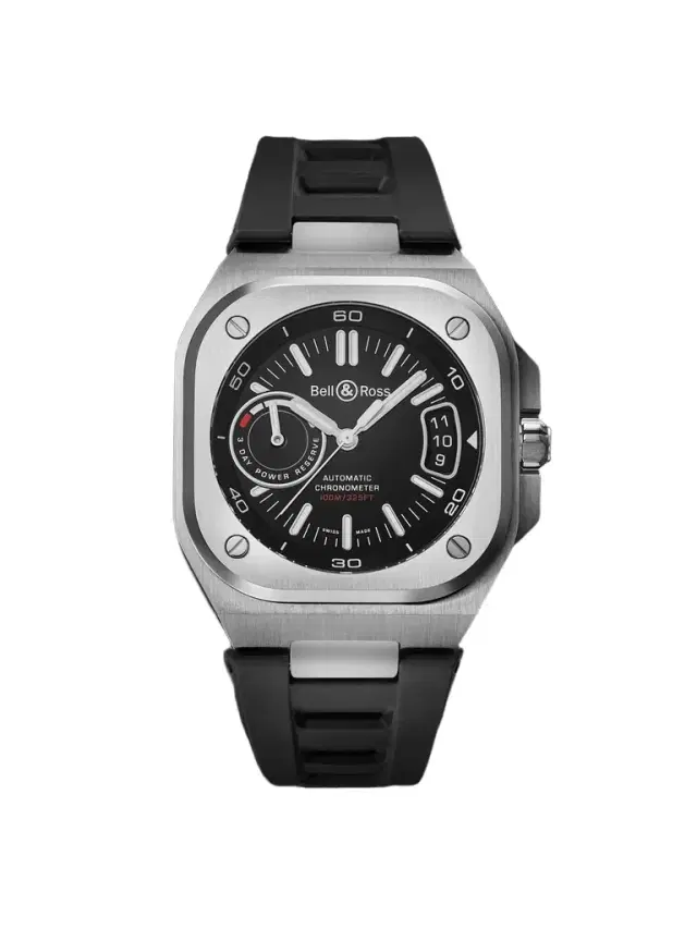 Bell & Ross BR-X5 Automatic Chronometer Steel Watch, Ref. BRX5R-BL-ST/SRB - Men