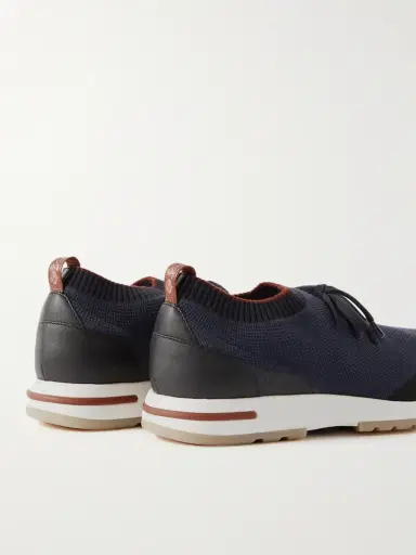 Loro Piana 360 Flexy Walk Leather-Trimmed Knitted Wish® Silk Sneakers - Men | Thumbnail 5 Loro Piana 360 Flexy Walk Leather-Trimmed Knitted Wish® Silk Sneakers - Men | Thumbnail 5
