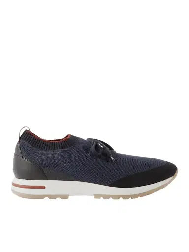 Loro Piana 360 Flexy Walk Leather-Trimmed Knitted Wish® Silk Sneakers - Men | Thumbnail 1 Loro Piana 360 Flexy Walk Leather-Trimmed Knitted Wish® Silk Sneakers - Men | Thumbnail 1