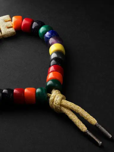 Carolina Bucci Formentera Forte Beads Gold Multi-Stone Bracelet - Men | Thumbnail 3 Carolina Bucci Formentera Forte Beads Gold Multi-Stone Bracelet - Men | Thumbnail 3