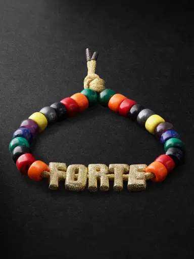 Carolina Bucci Formentera Forte Beads Gold Multi-Stone Bracelet - Men | Thumbnail 1 Carolina Bucci Formentera Forte Beads Gold Multi-Stone Bracelet - Men | Thumbnail 1
