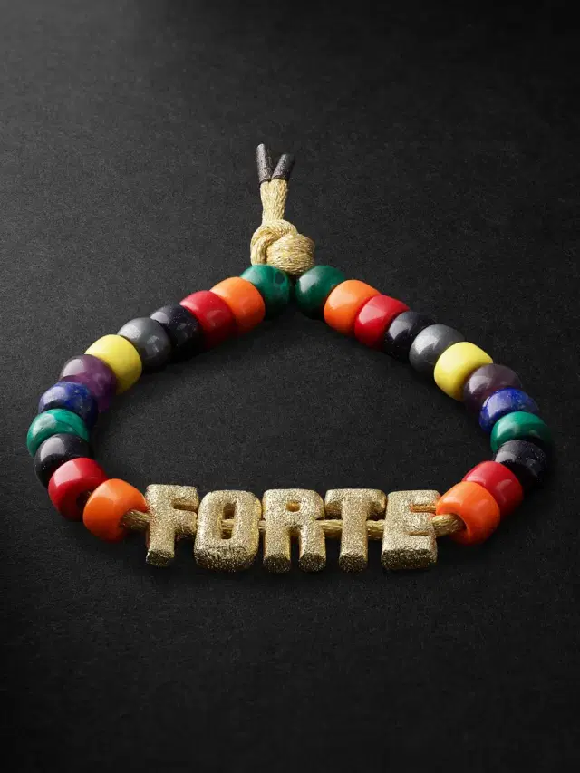 Carolina Bucci Formentera Forte Beads Gold Multi-Stone Bracelet - Men
