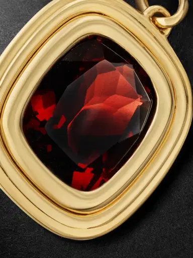 MAOR Equinox Small 18-Karat Gold, Sterling Silver and Garnet Pendant - Men | Thumbnail 3