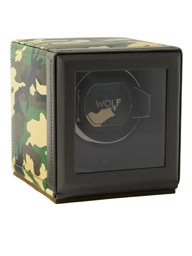 Wolf Elements Cub Camouflage-Print Full-Grain Vegan Leather Single Watch Winder - Men