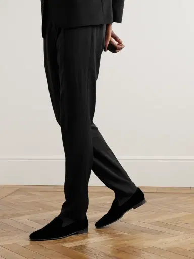 Manolo Blahnik Mario Grosgrain-Trimmed Velvet Loafers - Men | Thumbnail 2 Manolo Blahnik Mario Grosgrain-Trimmed Velvet Loafers - Men | Thumbnail 2