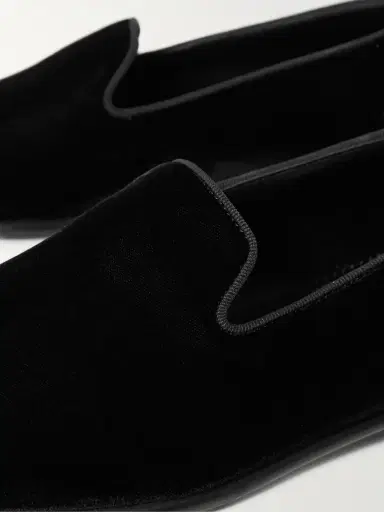 Manolo Blahnik Mario Grosgrain-Trimmed Velvet Loafers - Men | Thumbnail 5 Manolo Blahnik Mario Grosgrain-Trimmed Velvet Loafers - Men | Thumbnail 5