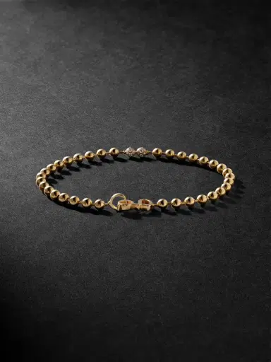 Greg Yuna Umlaut 14-Karat Gold Diamond Bracelet - Men | Thumbnail 3