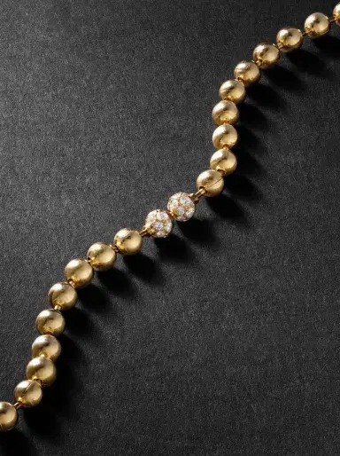 Greg Yuna Umlaut 14-Karat Gold Diamond Bracelet - Men | Thumbnail 4