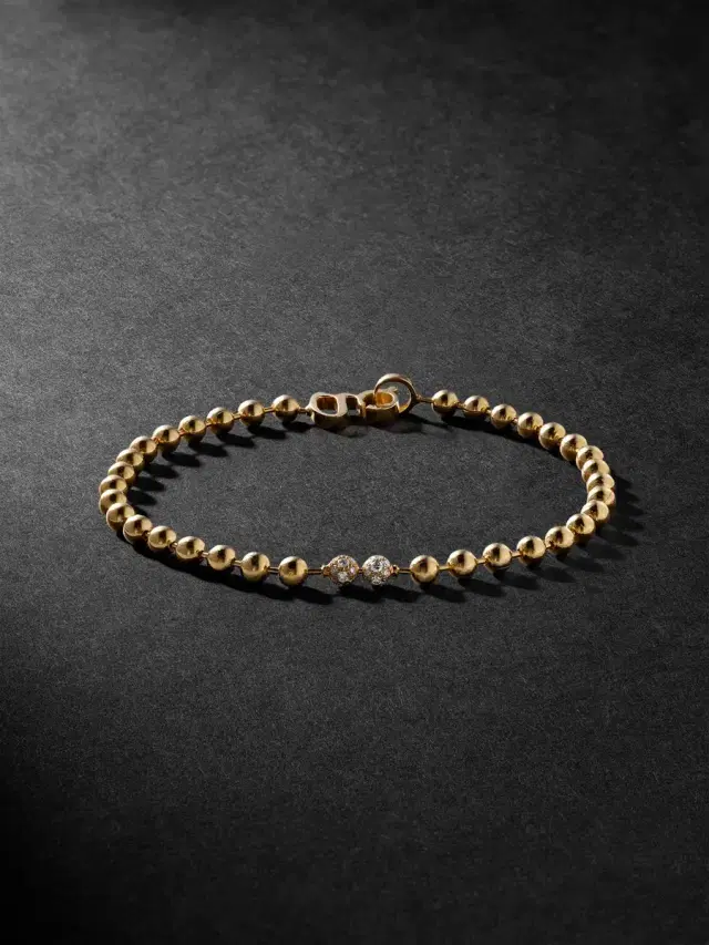 Greg Yuna Umlaut 14-Karat Gold Diamond Bracelet - Men